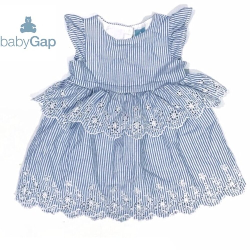 Gap Baby Girl Layered Eyelet Flutter Dress 1824 M